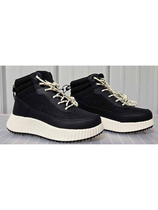 Universal Thread Shoes - Universal Thread Shyla Black Platform Water Resistant Hiking Boots -- Size 6